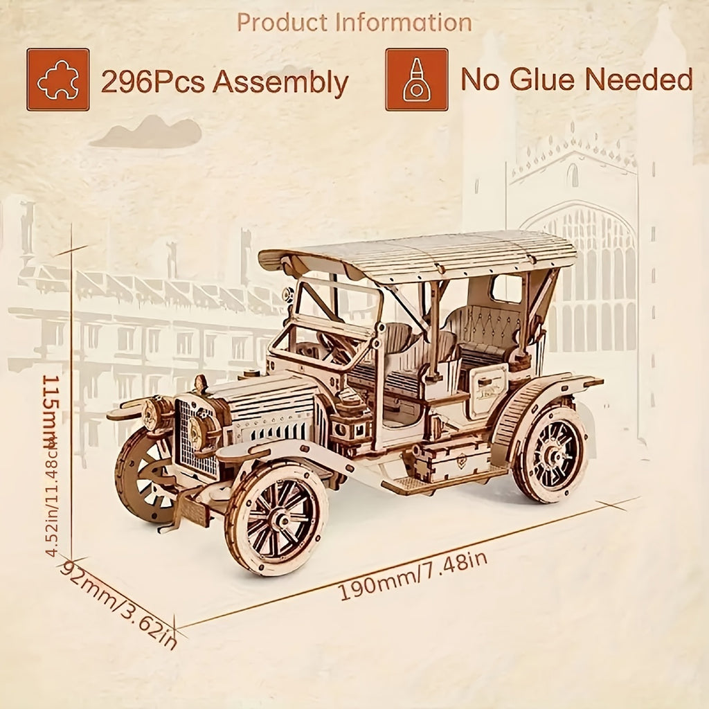 Kit de voiture et camion en bois pour puzzle stéréo 3D - Puzzle en bois 3D pour adultes à construire - Kit de modèle mécanique en bois pour adultes
