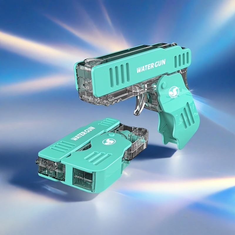 Canon à Eau Pliable pour Enfants - Pistolet à Eau de Tir Continu avec 4 Options de Couleur (Vert Affiché), Poignée Ergonomique & Design Portable pour la Plage, Piscine, Fêtes d'Été, Jouet Arme