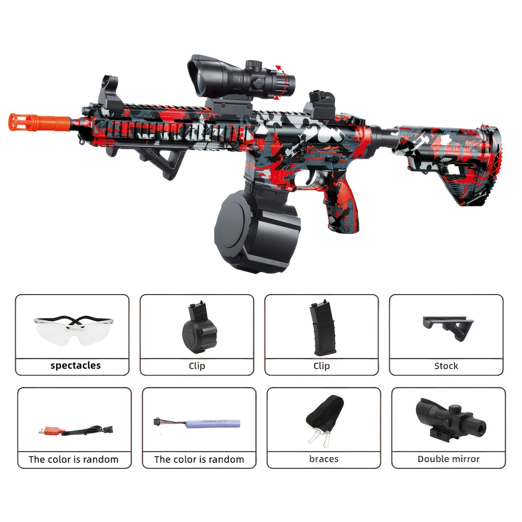 Pistolet Blaster, Blaster à billes électriques, Pistolet jouet haute performance, Jouets de tir à billes rechargeables pour activités de plein air, Jeu de tir, Cadeaux de fête. Cadeaux de Noël et du Nouvel An.