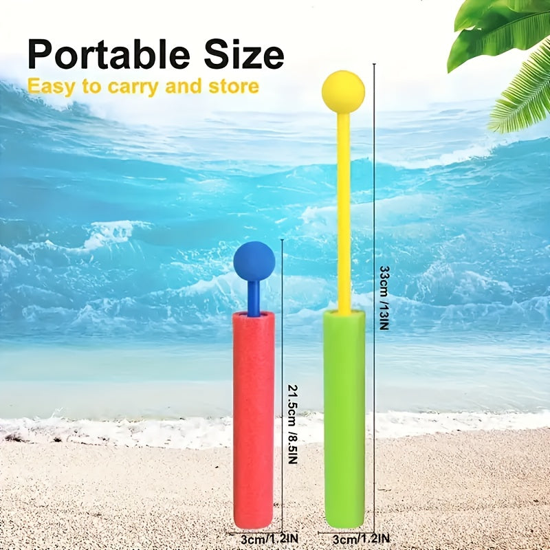Lot de 8 Pistolets à Eau en Mousse Colorés pour Jeunes - Fusils d'Eau Amusants à Tirer pour la Piscine d'Été, la Plage et le Jeu Extérieur (Rouge, Vert, Bleu, Jaune), Jouet de Piscine