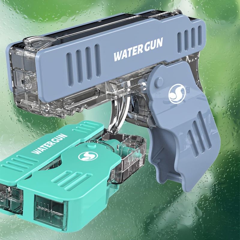 Canon à Eau Pliable pour Enfants - Pistolet à Eau de Tir Continu avec 4 Options de Couleur (Vert Affiché), Poignée Ergonomique & Design Portable pour la Plage, Piscine, Fêtes d'Été, Jouet Arme