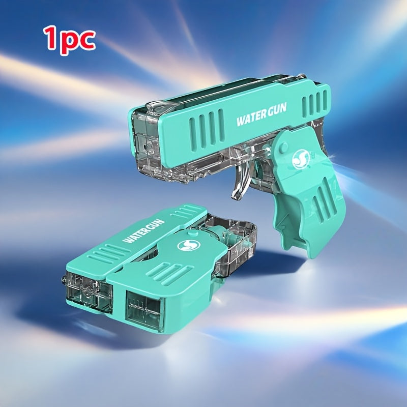 Canon à Eau Pliable pour Enfants - Pistolet à Eau de Tir Continu avec 4 Options de Couleur (Vert Affiché), Poignée Ergonomique & Design Portable pour la Plage, Piscine, Fêtes d'Été, Jouet Arme