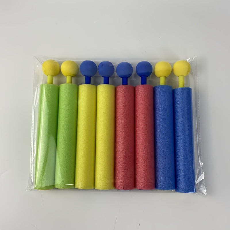 Lot de 8 Pistolets à Eau en Mousse Colorés pour Jeunes - Fusils d'Eau Amusants à Tirer pour la Piscine d'Été, la Plage et le Jeu Extérieur (Rouge, Vert, Bleu, Jaune), Jouet de Piscine
